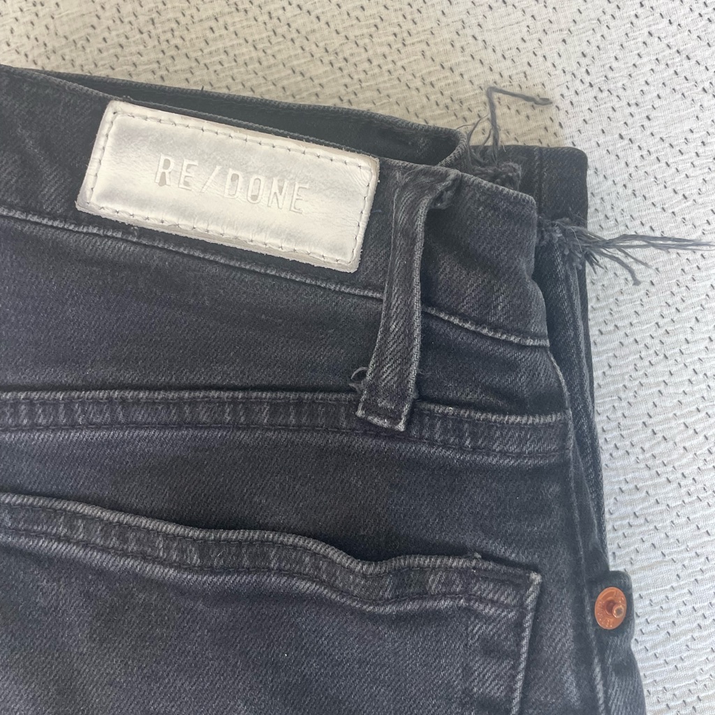 Redone Black Straight Leg Jeans